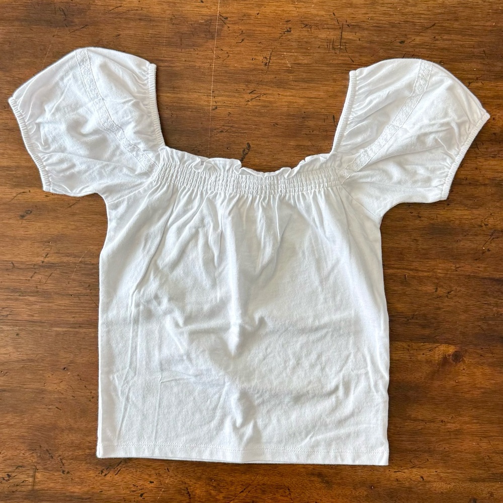 Janie and Jack White Smocked Kids Blouse